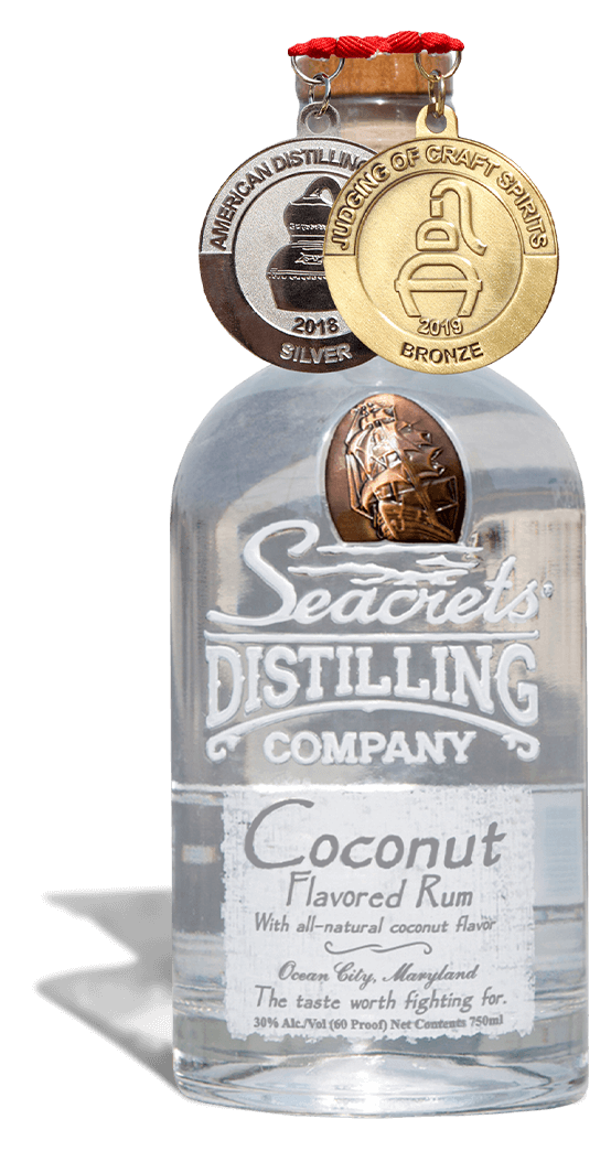 Coconut Rum 750ml Medals Shadow