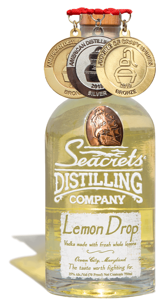 Lemon Drop Vodka 750ml Medals Shadow
