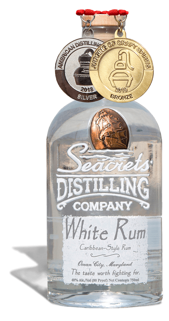 White Rum 750ml Medals Shadow